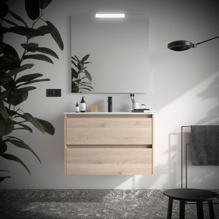 Mueble de baño NOJA 2 cajones + Lavabo + Espejo