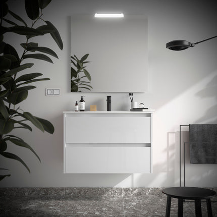 Mueble de baño NOJA 2 cajones + Lavabo + Espejo