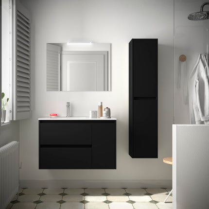 Mueble de baño NOJA 2 cajones y 1 Puerta + Lavabo + Espejo