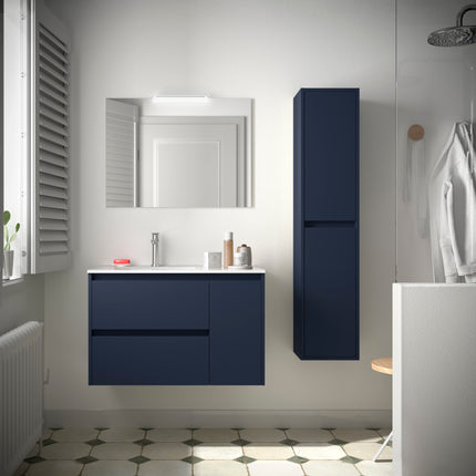 Mueble de baño NOJA 2 cajones y 1 Puerta + Lavabo + Espejo