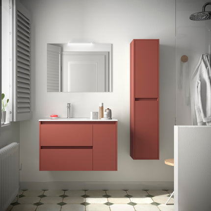 Mueble de baño NOJA 2 cajones y 1 Puerta + Lavabo + Espejo