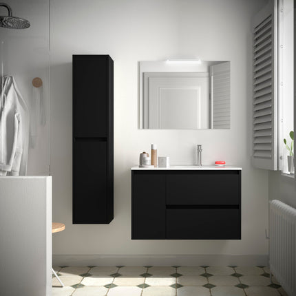 Mueble de baño NOJA 2 cajones y 1 Puerta + Lavabo + Espejo