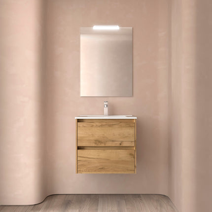 Mueble de baño NOJA 2 cajones + Lavabo + Espejo