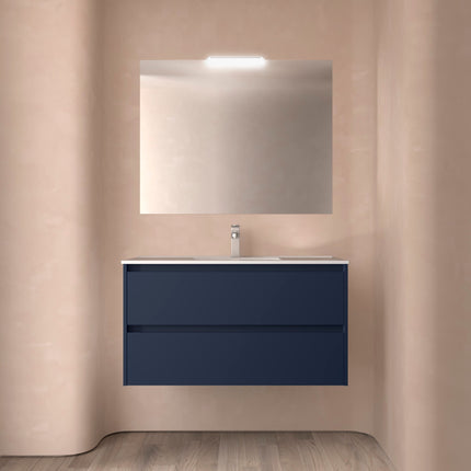 Mueble de baño NOJA 2 cajones + Lavabo + Espejo