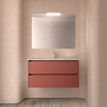 Mueble de baño NOJA 2 cajones + Lavabo + Espejo