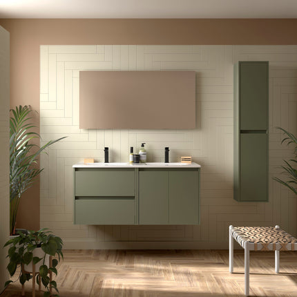 Mueble de baño NOJA 2 puertas y 2 cajones + Lavabo + Espejo