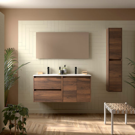 Mueble de baño NOJA 2 puertas y 2 cajones + Lavabo + Espejo