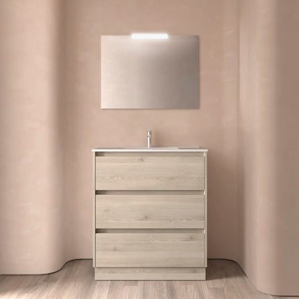 Mueble de baño NOJA 3 cajones + Lavabo + Espejo