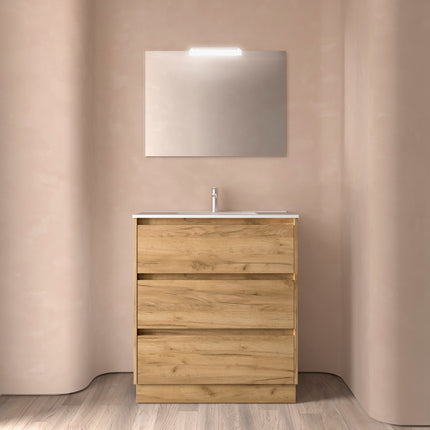 Mueble de baño NOJA 3 cajones + Lavabo + Espejo