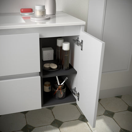Mueble de baño NOJA 2 cajones y 1 Puerta + Lavabo + Espejo