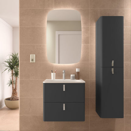 Mueble de baño UNIIQ 2 cajones + Lavabo Mineral Solid