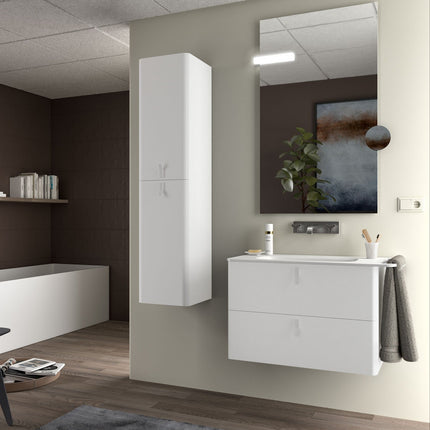 Mueble de baño UNIIQ 2 cajones + Lavabo Mineral Solid